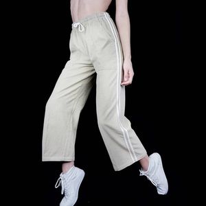 Tan corduroy wide leg pants